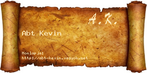 Abt Kevin névjegykártya