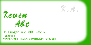 kevin abt business card